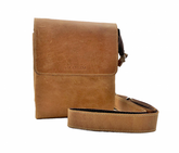 HAARLEM Women DERMA 25800 Leather Crossbody Bag Brown